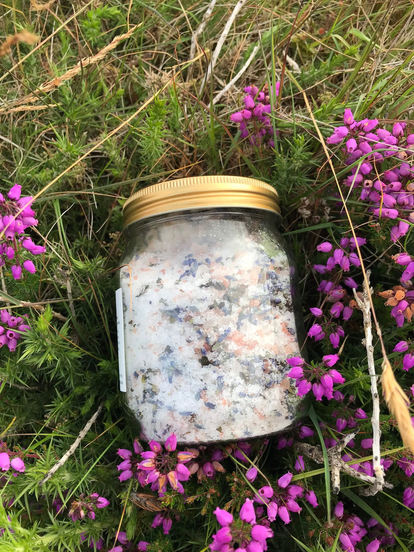 Lavender and peppermint bath salts