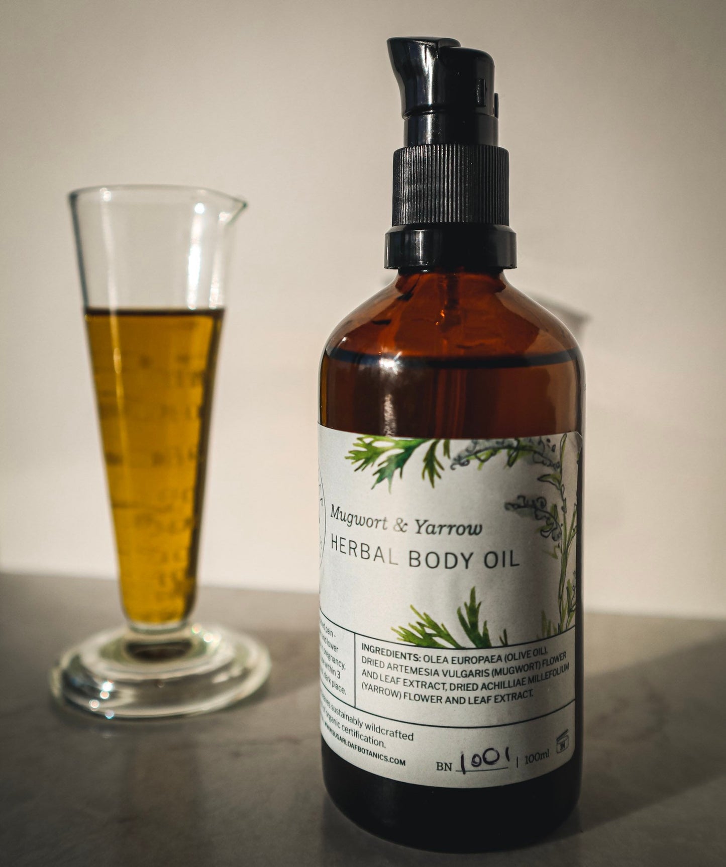 Mugwort and yarrow body oil