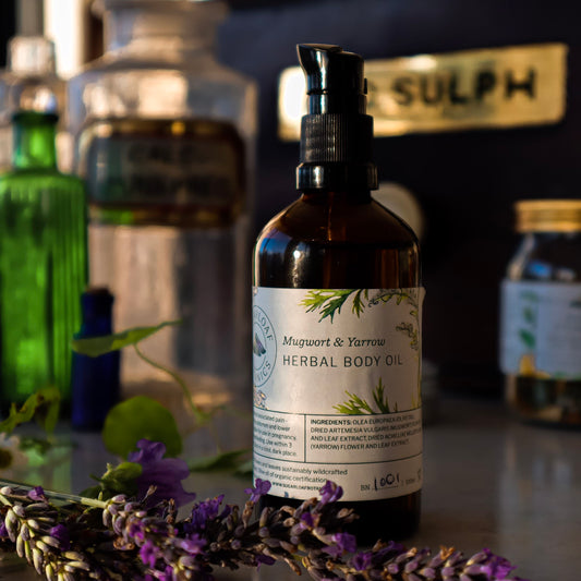 Mugwort and yarrow body oil