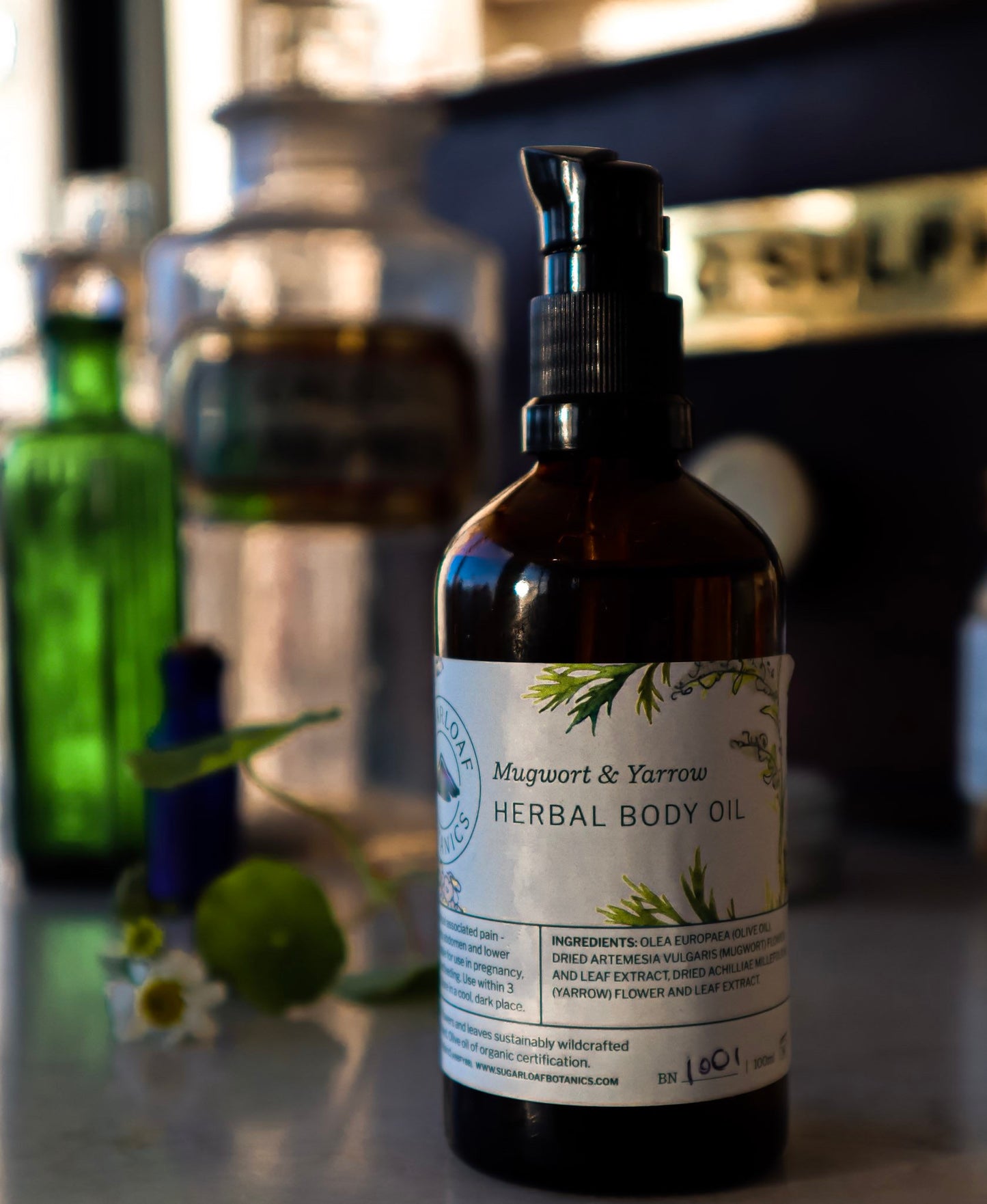 Mugwort and yarrow body oil