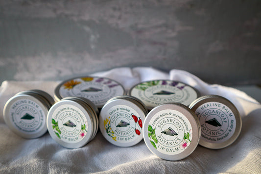 Lemon balm and marshmallow lip balm