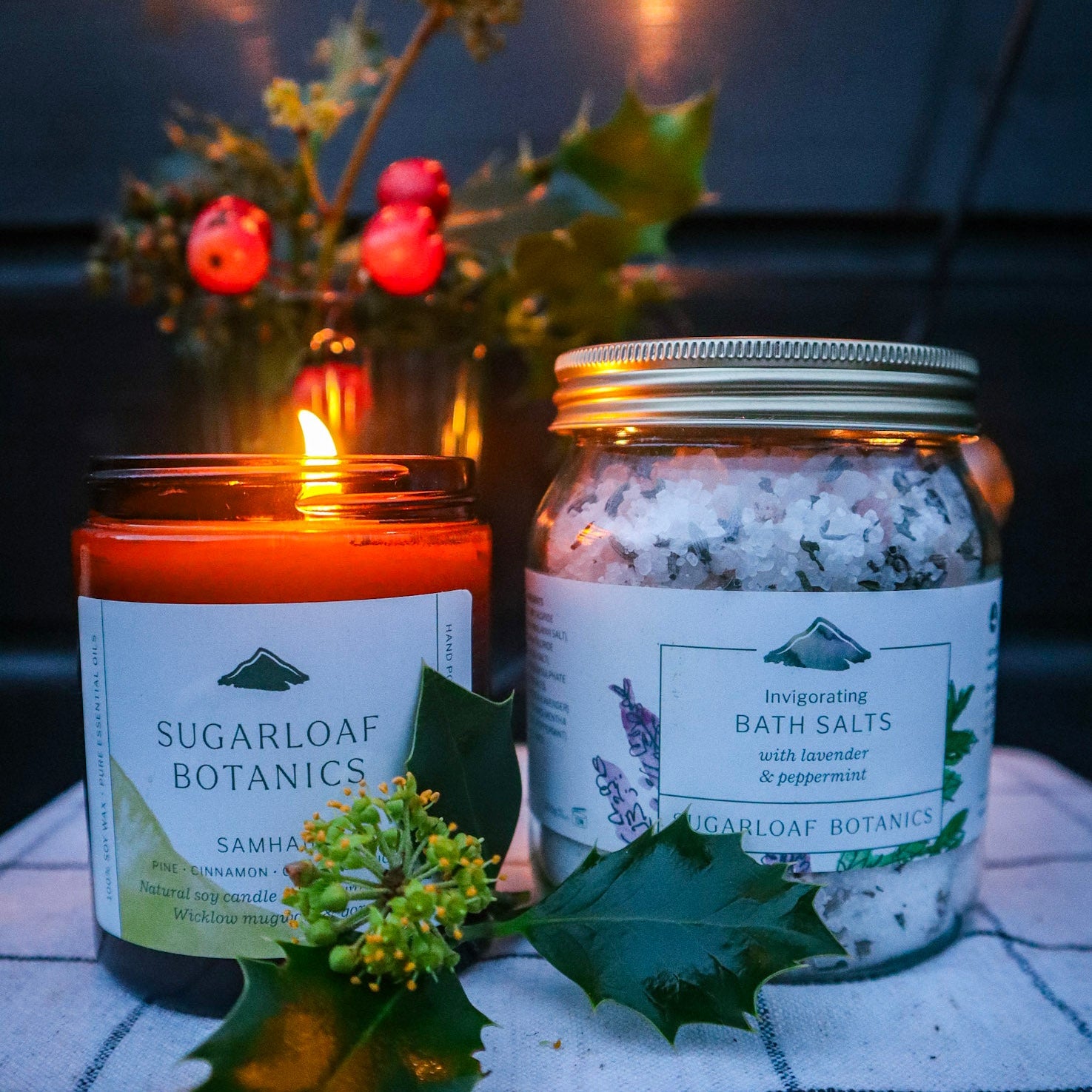 candle and bath salts